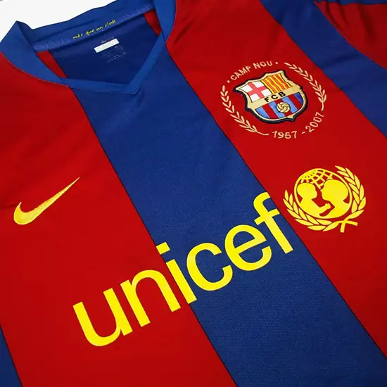 Barcelona Home 2007 Long Sleeve Retro Kit