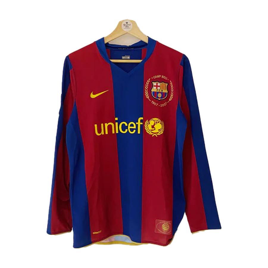 Barcelona Home 2007 Long Sleeve Retro Kit