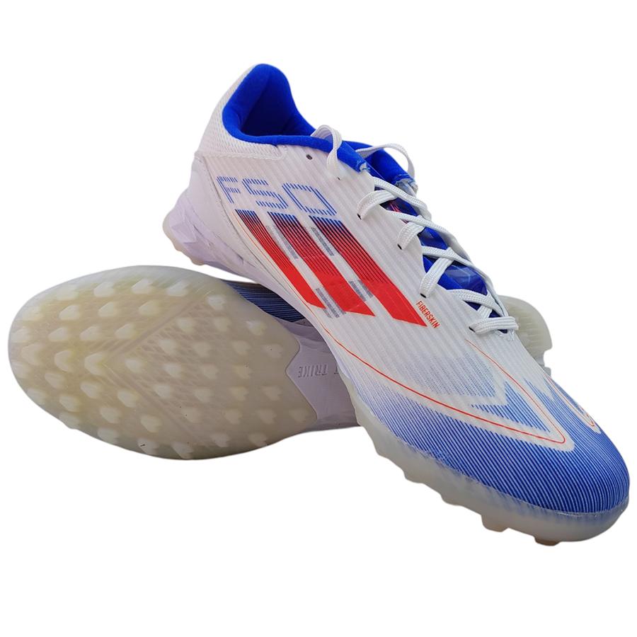 Adidas F50 TF White/blue Futsal Boot